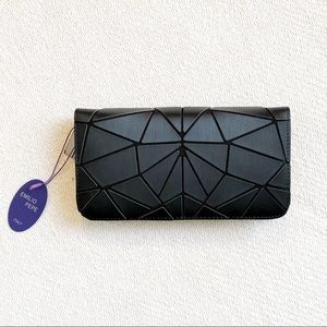 Emilio Pepe Italy black matte wallet new